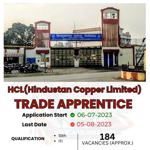HCL(Hindustan Copper Limited) Trade Apprentice Form 2023 Apply Online