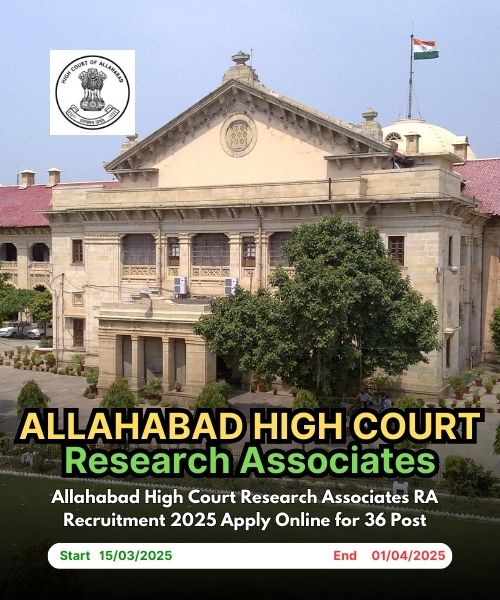 Allahabad High Court RA Recruitment 2025: Apply Online for 36 Research Associate Posts