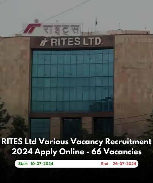 RITES Ltd Various Vacancy Recruitment 2024 Apply Online