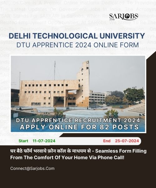 DTU Apprentice Recruitment 2024 Apply Online