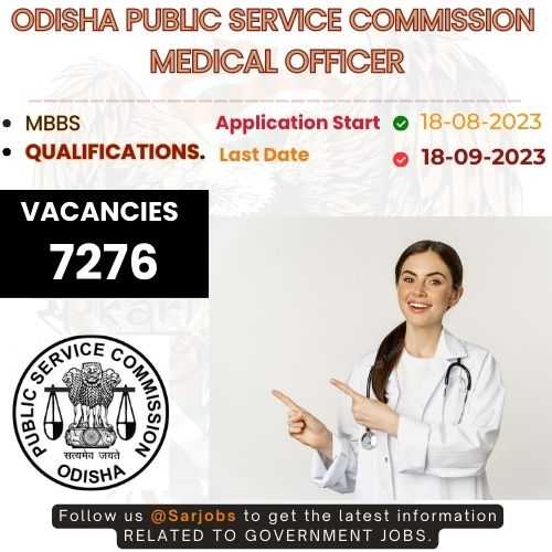 Odisha Public Service Commission Medical Officer 2023 Apply Online